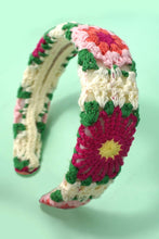 Load image into Gallery viewer, FLORAL CROCHET SOFT WOVEN KNIT HEADBAND HAIR BAND | 40HB182
