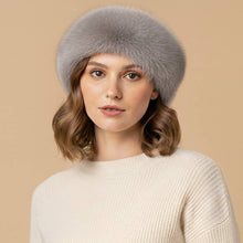 Load image into Gallery viewer, Plush Faux Fur Round Winter Beret Hat
