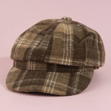 Load image into Gallery viewer, Tartan Plaid Eight Panel Newsboy Cap
