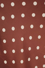 Load image into Gallery viewer, SATIN MIDI SKIRT WITH ELASTIC WAIST IN POLKA DOT
