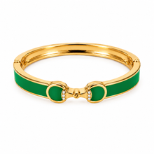 Load image into Gallery viewer, Derby Horse Bit Color Hinge Cuff Bracelet
