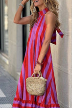 Load image into Gallery viewer, Striped Halter Casual Dress
