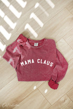 Load image into Gallery viewer, MAMA CLAUS Mineral Washed Long Sleeve Graphic
