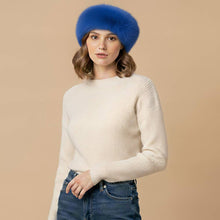 Load image into Gallery viewer, Plush Faux Fur Round Winter Beret Hat
