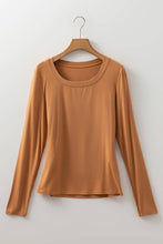 Load image into Gallery viewer, Solid Scoop Neck Long Sleeve Top

