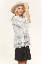 Load image into Gallery viewer, BELL SLEEVE LACE TOP- LET3907
