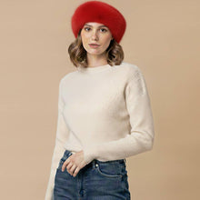 Load image into Gallery viewer, Plush Faux Fur Round Winter Beret Hat
