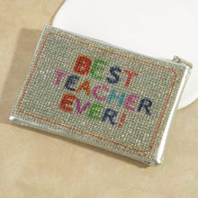 Load image into Gallery viewer, Best Teacher Ever Pave Coin Purse
