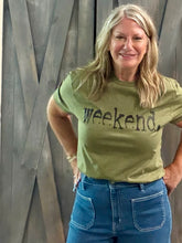 Load image into Gallery viewer, Weekend. Distressed Typography Funny Graphic T-Shirt

