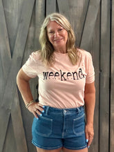 Load image into Gallery viewer, Weekend. Distressed Typography Funny Graphic T-Shirt
