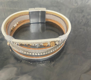 Silver n Gold magnetic bracelet