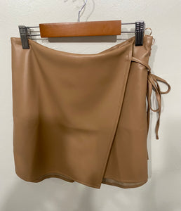 Leather Crossover Skort (skirt)