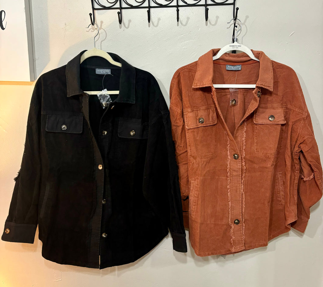 Corduroy Washed Shacket