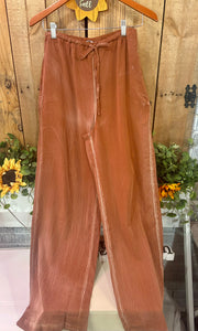 Brown Mineral Wash Pants