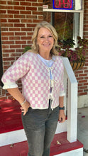 Load image into Gallery viewer, Checkered Bow Sweater
