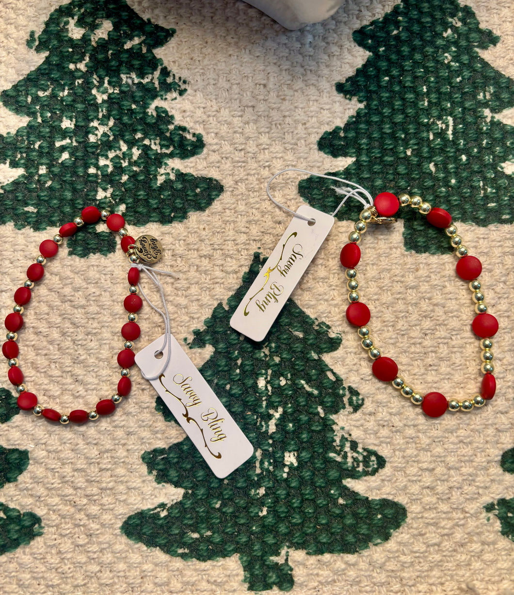 red and 18K gold bracelet