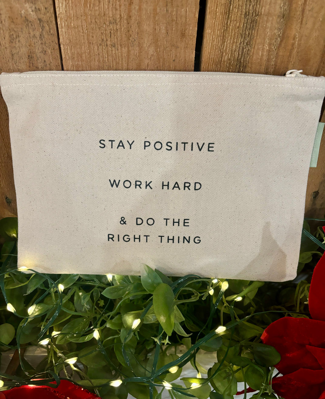 Smiles and Heart -Stay Positive Canvas Bag