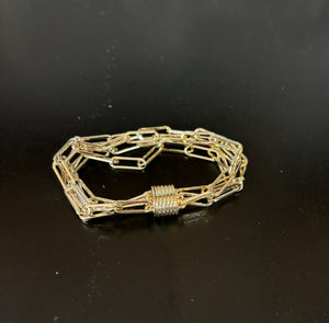 Gold Paperclip bracelet