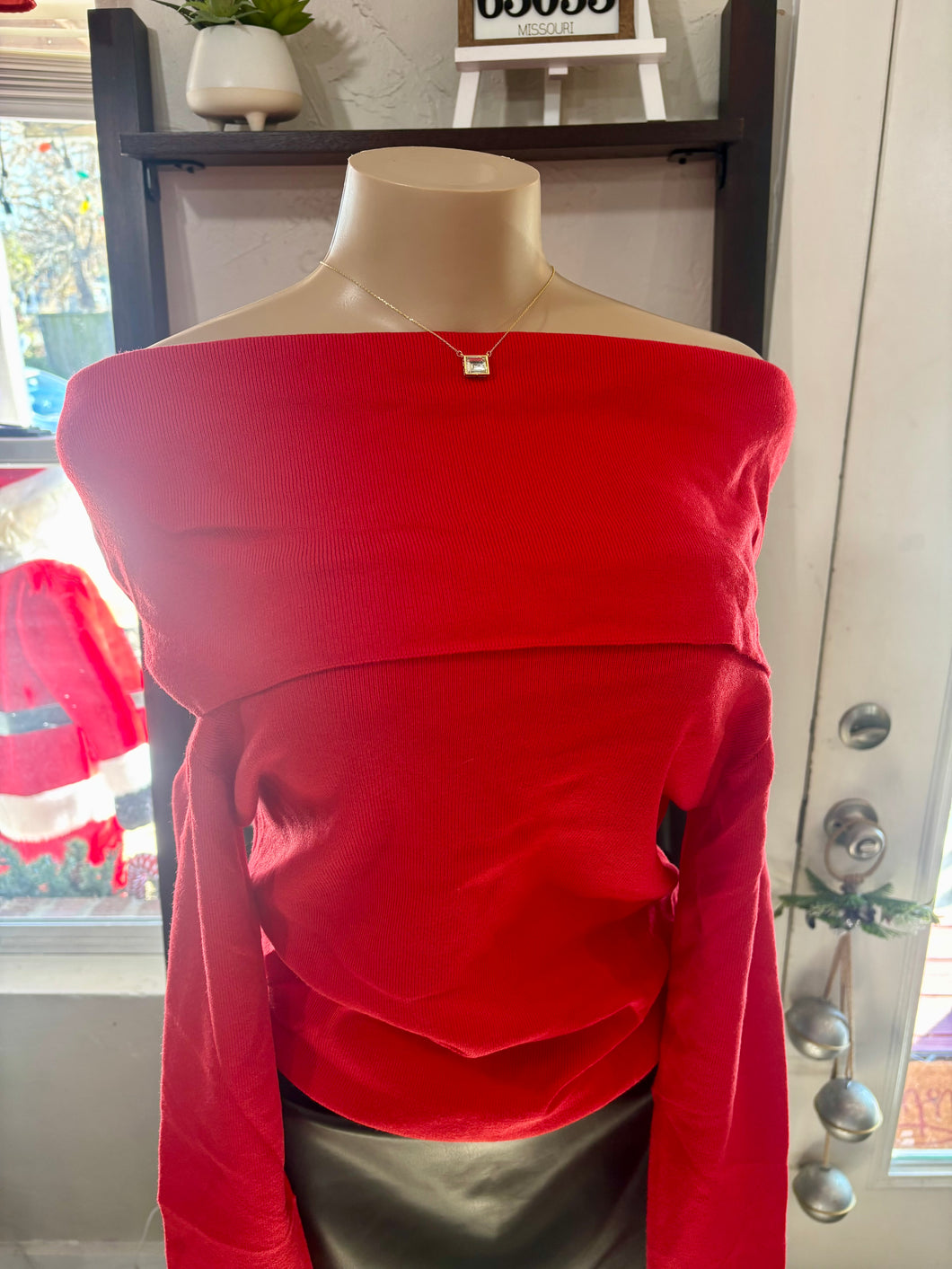 Off Shoulder Sweater