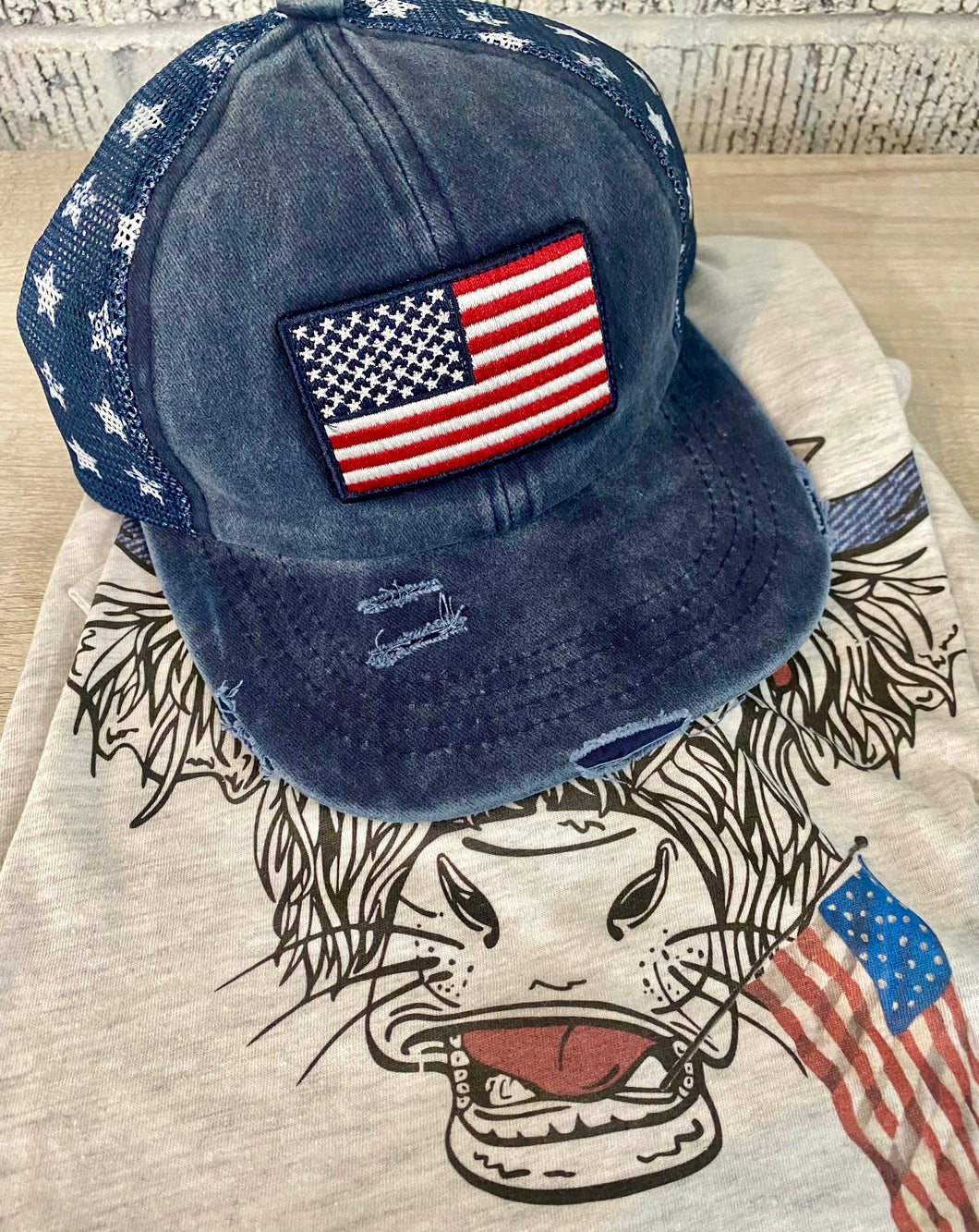 C.C. American Flag Ball Cap