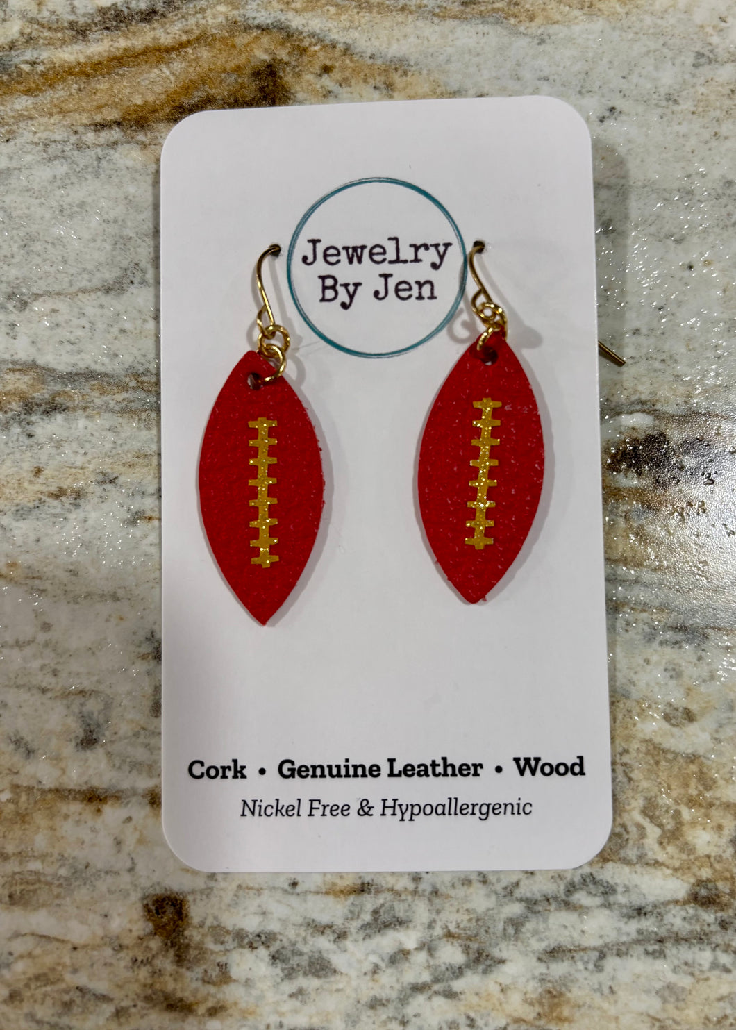 football earrings