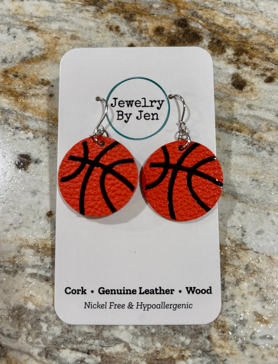 Basketball earrings