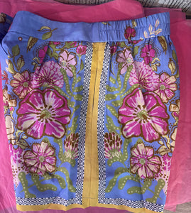 Border Print Shorts (Skies Are Blue)