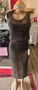 Blk w Gold crochet Set