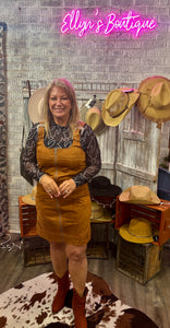 Western Buckle Suede Dress