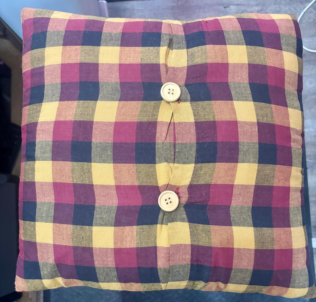 Primitive Check Pillow