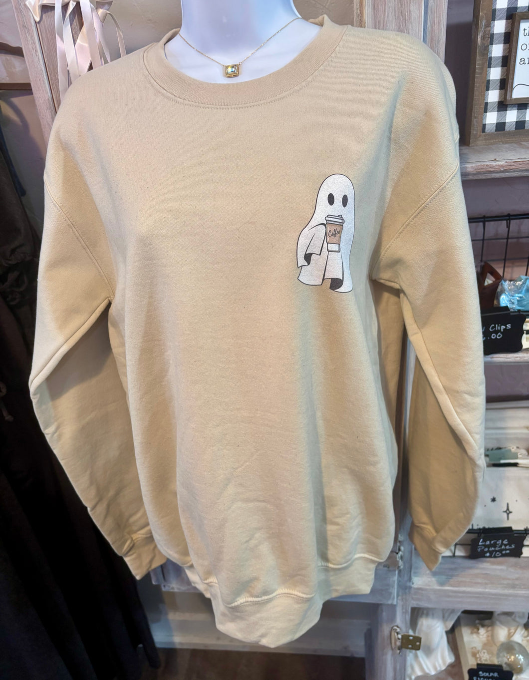 Coffee Ghost Fleece Sweatshirt