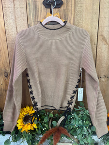 Mocha Mock Neck Sweater