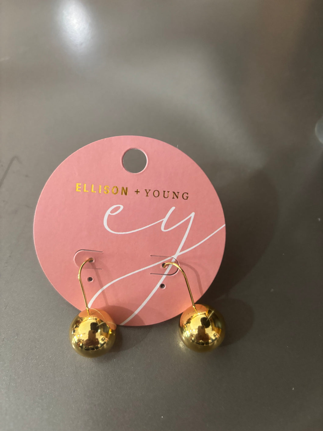 Ellison & Young Golden Ball earrings