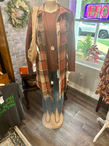 Plaid Vest Cardigan
