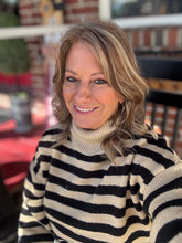 Load image into Gallery viewer, Striped Turtleneck Sweater
