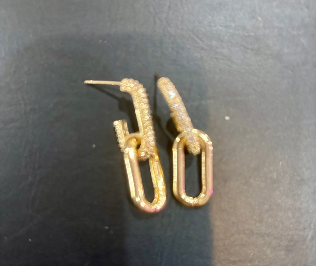 Geometric Link Earrings