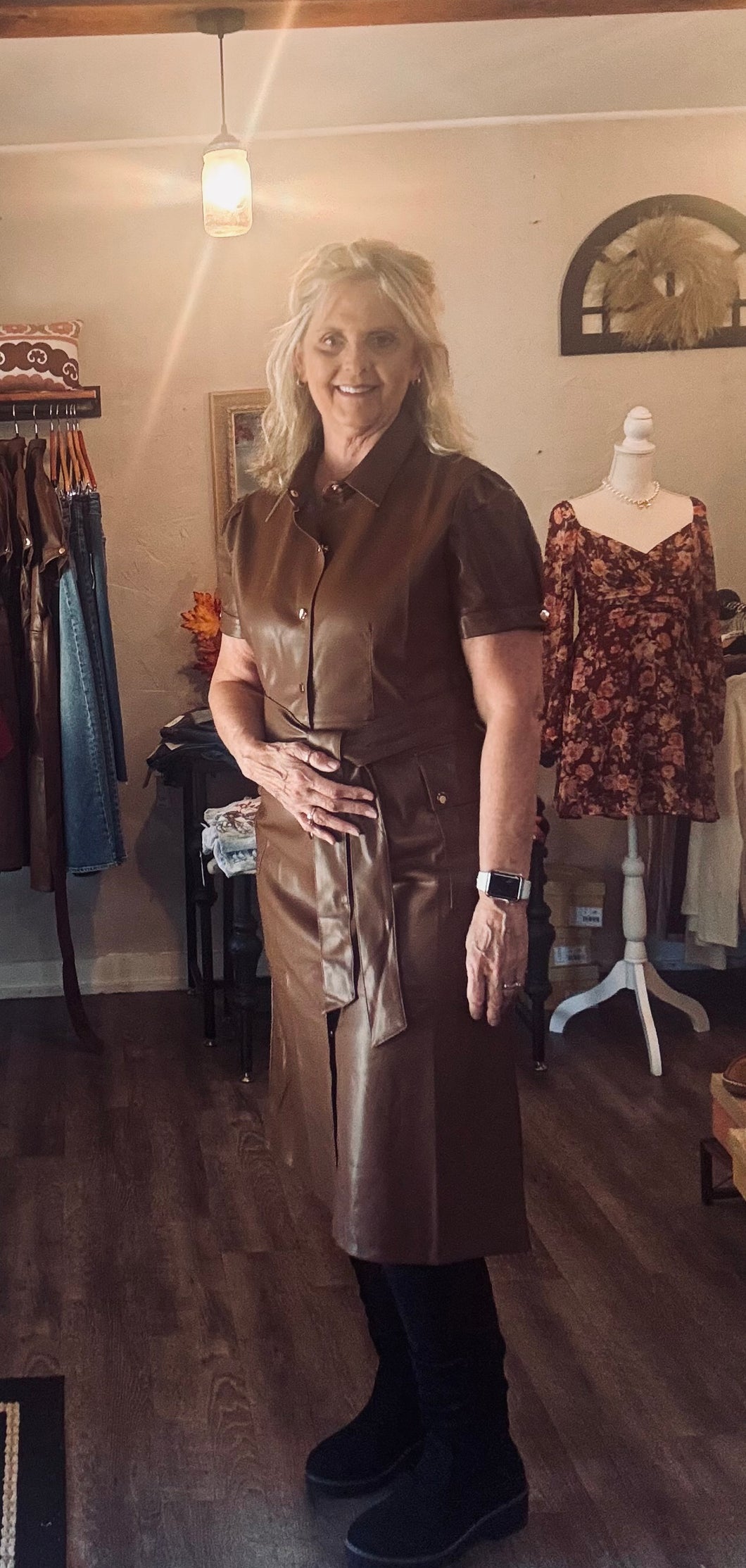 Brown Faux Dress