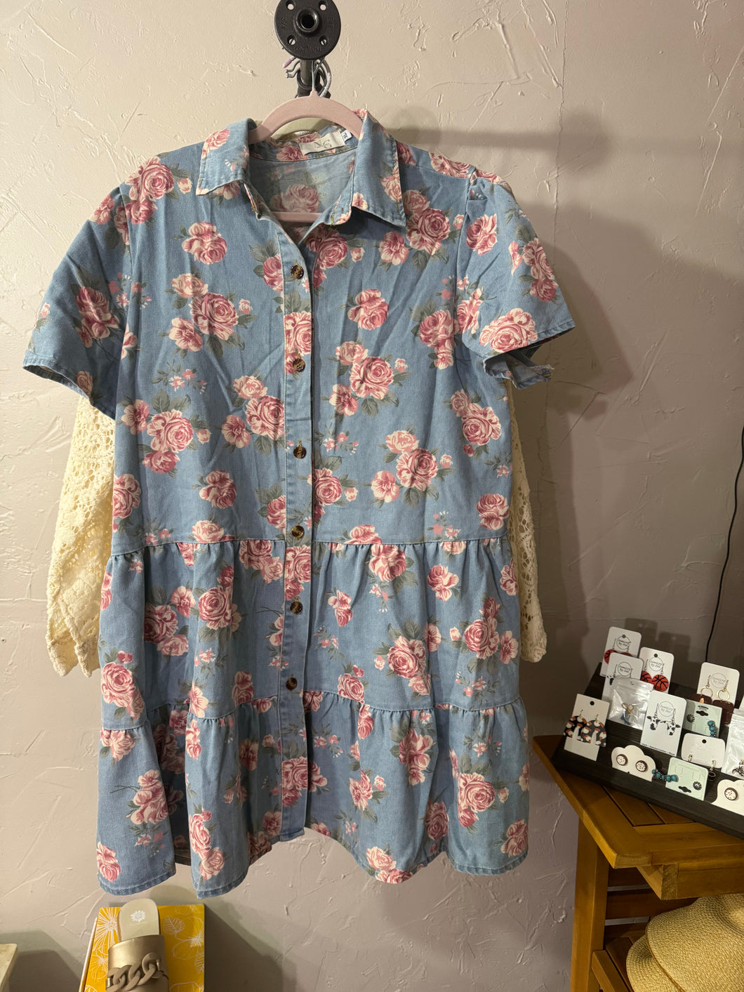Floral Denim Dress
