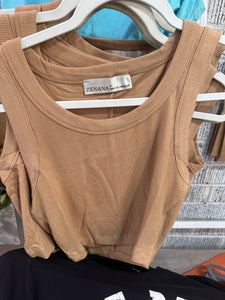 Cropped Ribbed Tank