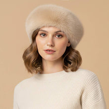 Load image into Gallery viewer, Plush Faux Fur Round Winter Beret Hat
