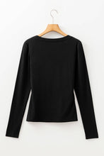 Load image into Gallery viewer, Solid Scoop Neck Long Sleeve Top
