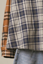 Load image into Gallery viewer, Mixed Plaid Patchwork Button Up Shirt

