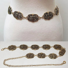 Load image into Gallery viewer, Boho Vintage Cross Accent Medallion Link Waist Chain Belt
