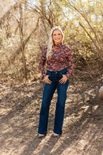 Load image into Gallery viewer, Mock Neck Mesh Top, Floral
