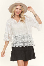 Load image into Gallery viewer, BELL SLEEVE LACE TOP- LET3907
