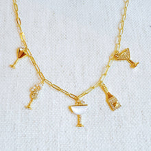 Load image into Gallery viewer, Cheers To Happiness Multi Charm Necklace
