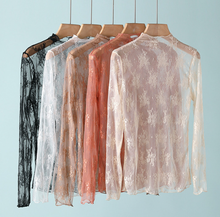 Load image into Gallery viewer, Floral Lace Sheer Mesh Layering see through Top
