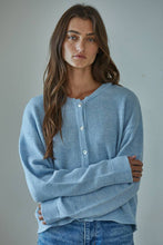 Load image into Gallery viewer, W2536 | Knit Polyester Acrylic Sweater Crew Neck Cardigan

