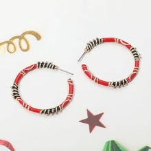 Load image into Gallery viewer, Game Day Textured Hoop Earrings
