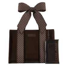 Load image into Gallery viewer, Case-Mate Espresso Polka Dot Bow Jelly Tote Bag
